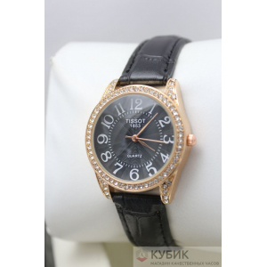 Tissot QUARTZ черный циферблат (код 204)