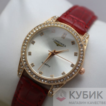 Longines QUARTZ красный ремень (код 115)