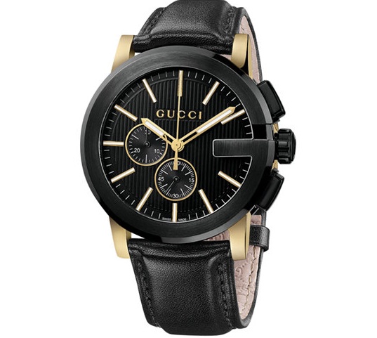 Часы Gucci с кожанным браслетом